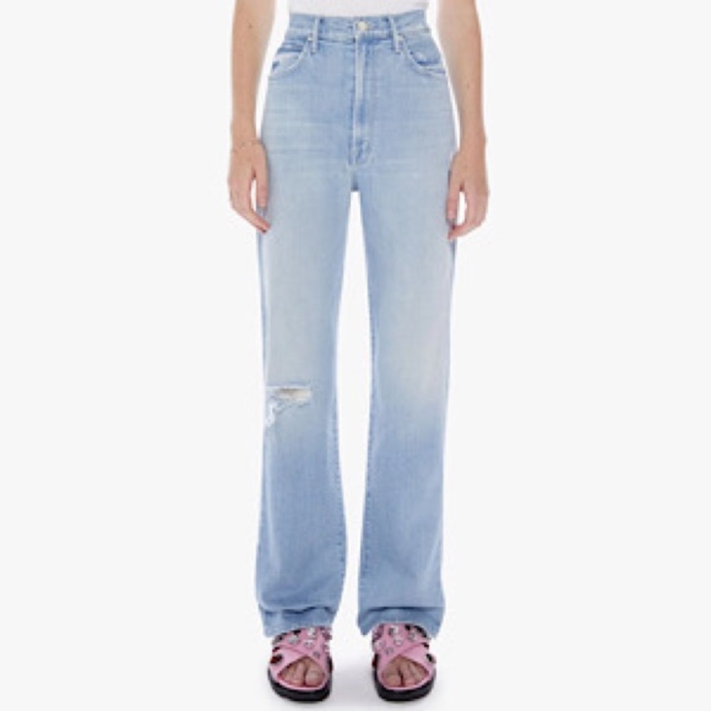 “Like New” MOTHER High-Waisted Tunnel Vision Sneak Jean